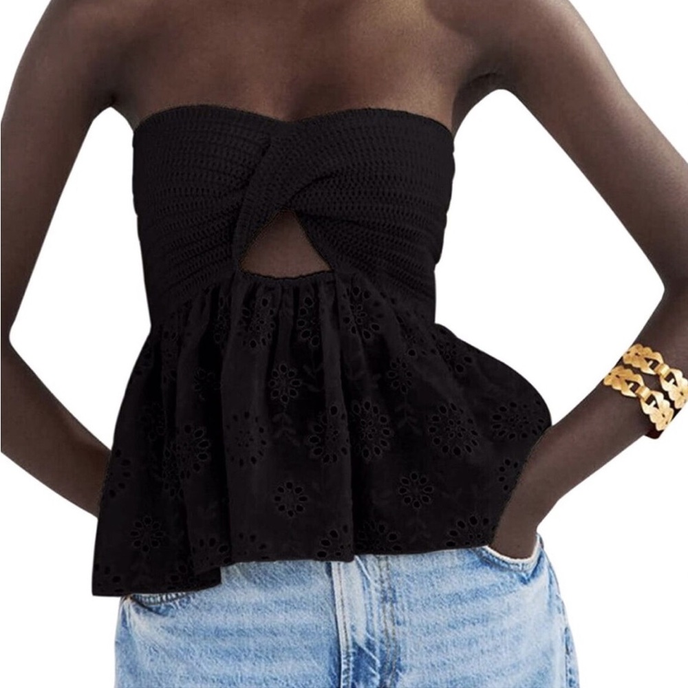 ZARA STRAPLESS KNIT TOP